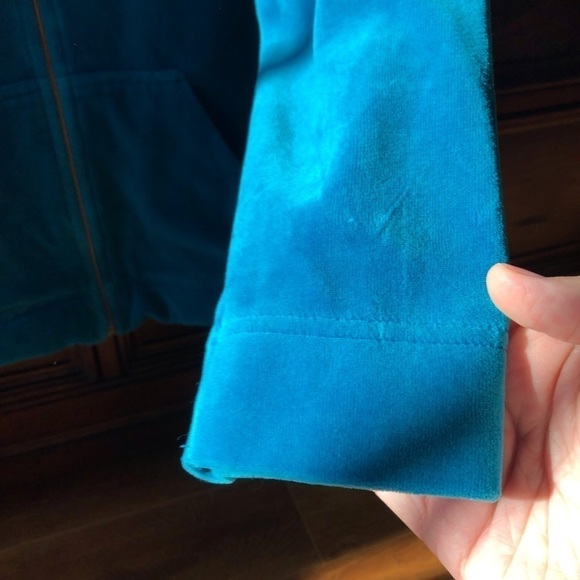 Blast teal velvet zip up jacket in size L - Picture 4 of 5